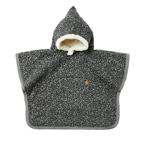 CLOBY - Poncho Teddy Léopard Gris