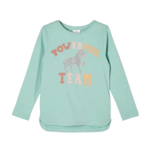 s.Oliver - Chemise à manches longues pour fille avec imprimé pailleté