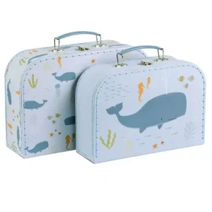 A LITTLE LOVELY COMPANY - Ensemble de valises Ocean