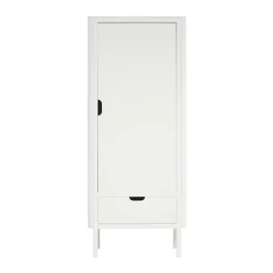 Sebra - armoire 1 porte avec tiroir blanc