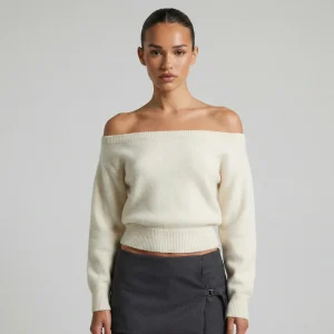 Pull à une épaule pour femmes style décontracté