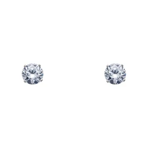 STUDEX - Clous d'oreilles Tiffany Cubic Zirconia serti couronne 4mm