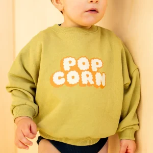 Sweat baby Anahiti Pop Corn Placé Olive